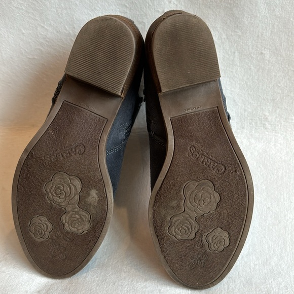 Carlos Brianne Blue Faux Suede Material Booties, size 8.5 - Picture 5 of 10